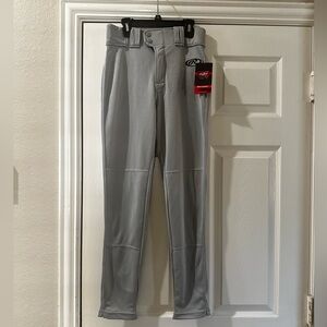 NWT Rawlings Men's Gray Jogger Fit Baseball Pants. Small